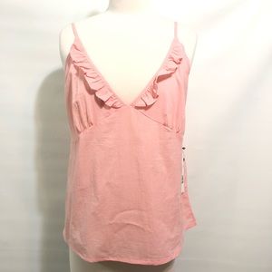 Tahari pajama pink tank top  L NWT cotton